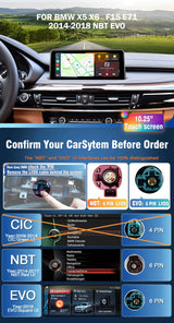 10.25-inch Android Head Unit with Wireless CarPlay for BMW X5