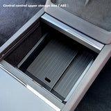 For Tesla New Model Y 2025 Launch 2025+ Juniper Model 3 Highland 2024 Console & Armrest ABS Flocking Storage Box Watercup Hol