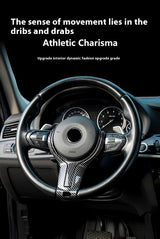 For BMW 1 2 3 4 Series X2 F20 F21 F32 F33 F12 F10 F11 F15 F16 F30 ABS Carbon Texture Car Interior Steering Wheel Cover Trim C