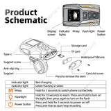 4K Motorcycle Dash Cam GPS WiFi Waterproof Universal DVR