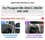 9-inch Android Multimedia Player for Peugeot 206 2000–2008 Android Head Unit JIUYIN