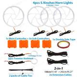 RGB Atmosphere Light Tweeter Speaker App Control Car Kit