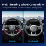 Universal D-Shaped Carbon Fiber Steering Wheel Wr Car Interior Accessory Hocasen