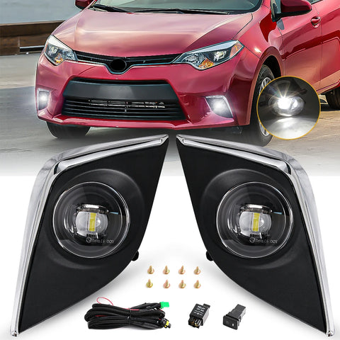 LED Fog Lamp Assembly DRL for Toyota Corolla 2014-2016 LED Ambient Light MAGIC COLORM