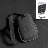 Suede Car Remote Key Case Cover for Volkswagen Golf