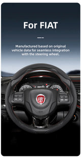 Breathable Leather Steering Wheel Cover for Fiat Cars Car Interior Accessory Hocasen