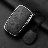 Aluminum Alloy Goatskin Car Key Case Cover for Jaguar JLR