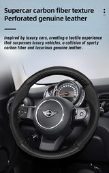 Carbon Fiber Leather Wheel Cover for Mini R50 R56