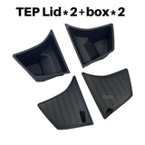 Rear Trunk Left Side Storage Box For Tesla Model 3 Highland 2024 With Cover Tail Boot Organizer Partition Decoration Accessories