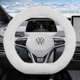 Warm Plush Steering Wheel Cover for Volkswagen Models Car Interior Accessory Hocasen