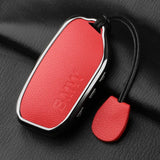 Aluminum Alloy Goatskin Car Key Case Cover for BMW G38 G12 F49 i20 G07 G08 1 5 7 Series x1 x5 x7 ix XM i7 M760 Keychain