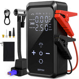 Car Tire Air Compressor, Battery Jump Starter Kit, 1500A Heavy-Duty Portable Emergency Car Jump Starter