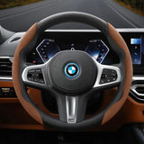 Segmented Suede Steering Wheel Cover for BMW