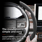 GMC Anti-Slip Suede Faux Leather Wheel Cover Car Interior Accessory Hocasen