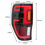 Tail Lights LED Smoked for Ford Ranger 2012-2022