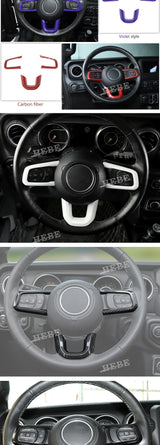 Steering Wheel Trim for Jeep Wrangler JL 2018-2024 Car Interior Accessory HEBE