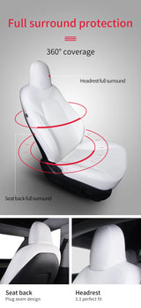 Waterproof PVC Seat Covers Full Set for Tesla Model 3 Y