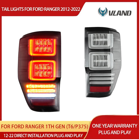 Tail Lights Sequential for Ford Ranger 2012-2022 Car Interior Accessory Vland