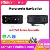 6.86" GPS Navigation Screen for Universal Motorcycles Android Head Unit EKIY