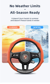 Premium Suede Steering Wheel Cover for Porsche Cars