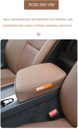 Leather Armrest Pad Heightener for Volvo XC60 S90