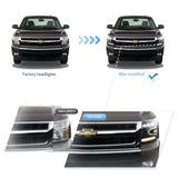 LED Matrix Projector Headlights for Silverado 07-13 Car Interior Accessory Vland