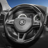 Carbon Fiber Texture Steering Wheel Cover for Skoda
