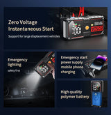 8250A Peak 12V Vehicle Emergency Power Supply, Explosion-Proof Battery Cell, USB Output & LED Flashlight, Ideal for 8.0L Petr