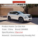 Car Gate Slot Mat for Mitsubishi Outlander 2023 Anti-Slip Door Groove Cup Pad Non-Slip Coaster Interior Accessories Car Inter