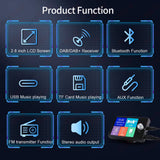 DAB+ Digital Radio Receiver with Bluetooth FM Transmitter