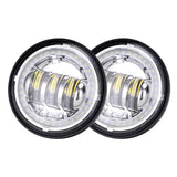 4.5 inch Led Fog Light for Harley Touring Electra Glide Passing Light With DRL Halo Angel Eyes Turn Signal Motorcycle HeadLamp