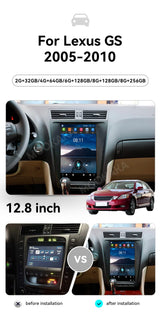 12.8-inch Android Head Unit with GPS for Lexus GS 2005–2010 Android Head Unit Aotsr