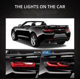 Vland Sequential LED Tail Lights for Chevy Camaro 16-18 Car Interior Accessory Vland