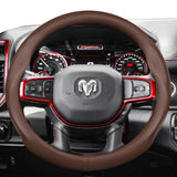 Breathable Leather Steering Wheel Cover for Ram Trucks