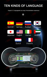 Digital LCD Instrument Cluster for Audi TT 2008–2014