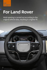 Land Rover Ultra-Thin Leather Steering Wheel Cover Brown Car Interior Accessory Hocasen