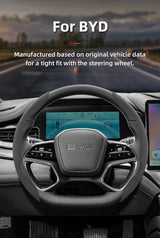 Steering Wheel Cover Anti-Slip Suede for BYD Atto 3 Car Interior Accessory Hocasen