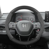Suede Carbon Fiber Steering Wheel Cover for Honda Car Interior Accessory Hocasen
