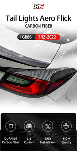 Tail Light Wind Knife Trim Carbon Fiber for Toyota GR86 Car Interior Accessory GMUNI
