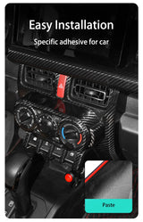 Carbon Fiber Center Console Trim for Suzuki Jimny