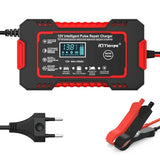 Car Battery Charger 12V 6A Touch Screen Pulse Repair LCD Fast Power Charging Wet Dry Lead Acid Digital LCD