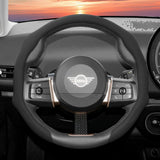 Perforated Leather Steering Wheel Cover for Mini