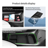 Polestar 4 2023 2024 Car Central Storage Box Center Console Lower layer Tray Organizer Accessories Tidying BLACK Car Interior