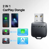 Wireless CarPlay Android Auto Adapter for OEM Radios
