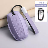 Leather car remote key case for 3 Great Wall models