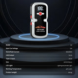 Rugged 12V Jump Starter & Air Pump, Winter/Summer Mode, Portable Inflator with SOS/Strobe LED Light 12V Jump Starter & Air Pu