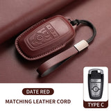 Leather car key case cover for 5 Ford models