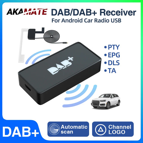 DAB+ Receiver Box with Antenna for Android Radios Car Interior Accessory AKAMATE