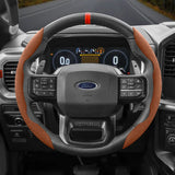 Segmented Suede Steering Cover for Ford Focus