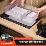 Center Console Storage Box Divider Mat for Leopard 8. Interior Decor OEM